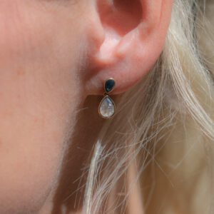 Ohrstecker mit Labradorit und Topas