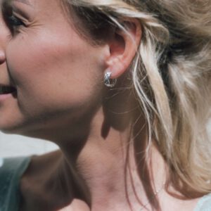 Creolen „Chesterfield“ – 585 Weißgold